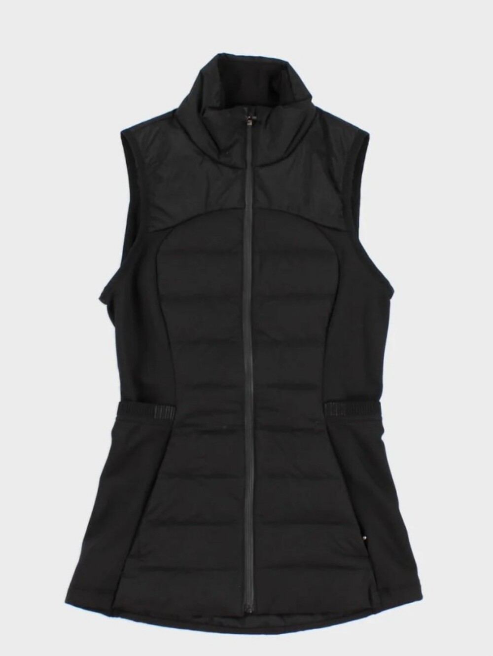 Lululemon DOWN FOR IT ALL Vest Black 700-Fill Down Reflective Women Small Zip Up
